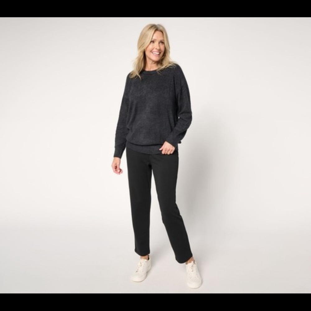 Barefoot Dreams CozyChic Lite Lounge Set Black 1X NWT